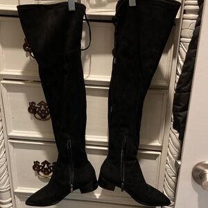 Marc Fisher black Over-the-Knee Boots